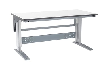 WFI workbench W300 1600x800 mm incl. grey laminate tabletop 300-16080-01