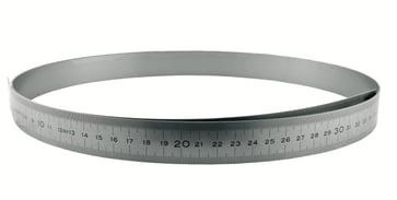 Steel ruler 2000x30x1,0 mm (EC I) stainless and laser engraved mm/mm scale with ID-no. 10311585