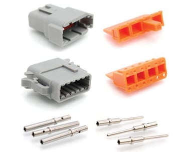 Kit, plug/receptacle / socket/Pin, 12 contacts, Amphenol Industrial 302-20-561