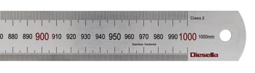 Steel ruler 1000x35x1,5 mm Mattin Finish Left to right graduation 10310190