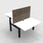 Electric adjustable bench desk in black and tabletop 120x80 cm white melamine 501-88 7B112 120-80S3 WM miniature