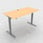 Electric adjustable desk 160x80 cm Beech with silver frame 501-33 7S152 160-80S3 BM miniature