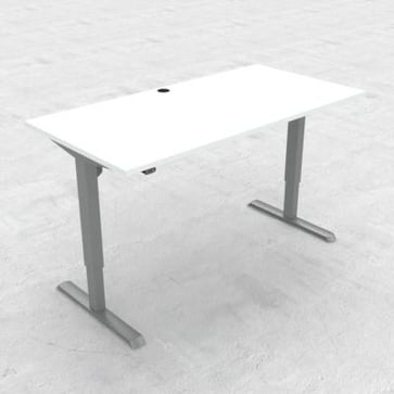 Electric adjustable desk 
160x80 cm White with silver frame 501-33 7S152 160-80S3 WM