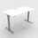 Electric adjustable desk 
160x80 cm White with silver frame 501-33 7S152 160-80S3 WM miniature