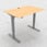 Electric adjustable desk in silver and tabletop 120x80 cm in beech melamine 501-23 7S200 180-80S3 BM miniature