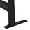 Electric adjustable desk in black and tabletop 120x80 cm in walnut melamine 501-11 1B116 120-80S3 VM miniature