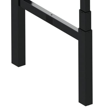Electric adjustable bench desk in black and tabletop 120x80 cm white melamine 501-88 7B112 120-80S3 WM
