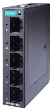 Moxa Kompakt 5-port Ethernet switch 10/100M, QoS og BSP, EDS-2005-ELP 51448