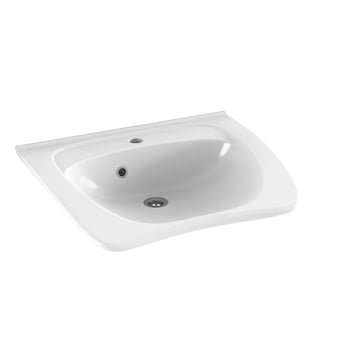 Pressalit Care New CURVE washbasin 600 x 487 x 150 mm, white porcelain R2052000