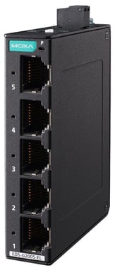 Moxa Kompakt 5-port Ethernet switch 10/100/1000M, QoS og BSP, EDS-G2005-EL-T 53412