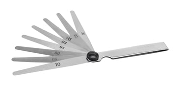 Feeler gauge 0,03-0,10mm 8 blades 100mm conical rounded and 13mm width 10585010
