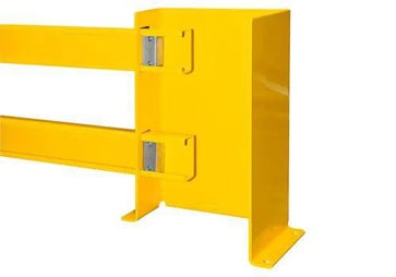 Shelf side protector, double, plastic coated steel, shelf widths from 900 to 1300 , model E 1 233420