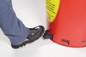 Safe disposal bin 50 litres, steel, red 256103