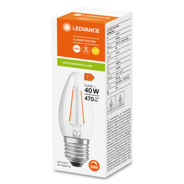 LEDVANCE LED candle filament 470lm 4,8W/827 (40W) E27 dimmable 4099854067495