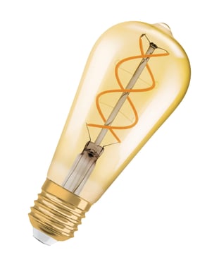 LEDVANCE Vintage 1906 LED edison gold spiral filament 300lm 4W/820 (28W) E27 dimmable 4099854090103