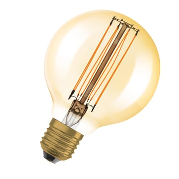 LEDVANCE Vintage 1906 LED globe80 gold straight filament ultra thin 806lm 8,8W/822 (60W) E27 dimmable 4099854090943