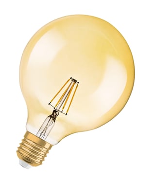 LEDVANCE Vintage 1906 LED globe125 gold filament 410lm 4W/824 (35W) E27 4099854091179