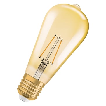 LEDVANCE Vintage 1906 LED edison gold filament 220lm 2,5W/824 (22W) E27 4099854091339