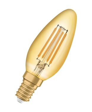 LEDVANCE Vintage 1906 LED kerte guld filament 410lm 4W/824 (35W) E14 4099854091476