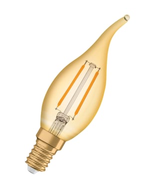 LEDVANCE Vintage 1906 LED kerte vindstød guld filament 220lm 2,5W/824 (22W) E14 4099854091537