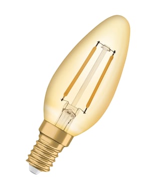 LEDVANCE Vintage 1906 LED kerte guld filament 220lm 2,5W/824 (22W) E14 4099854091575