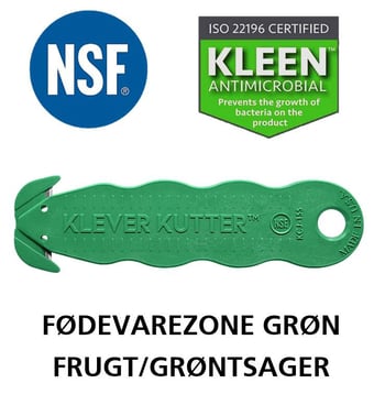 Klever NSF kniv fødevarezone grøn til frugt og grøntsager Antimikrobiel 10 stk 58KCJ1SSFX