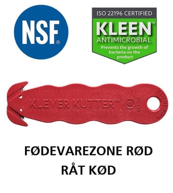 Klever NSF kniv fødevarezone rød til råt kød Antimikrobiel 10 stk 58KCJ1SSRX