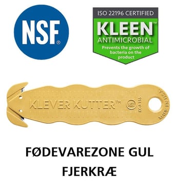 Klever NSF kniv fødevarezone gul til fjerkræ Antimikrobiel 10 stk 58KCJ1SSYX