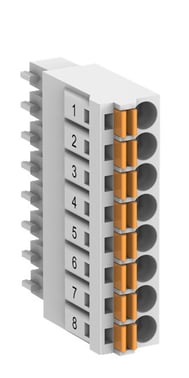 Terminal block set. Spare part for option board. 8-pole. Spring terminal. 6 pieces (TA5220-SPF8) 1SAP187400R0015