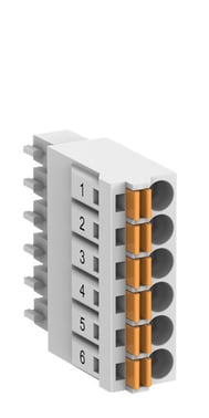 Terminal block set. Spare part for option board. 6-pole. Spring terminal. 6 pieces (TA5220-SPF6) 1SAP187400R0013