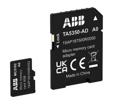 Memory card. Micro. 8GB +adapter. For normal requirements (MC5102) 1SAP180100R0002
