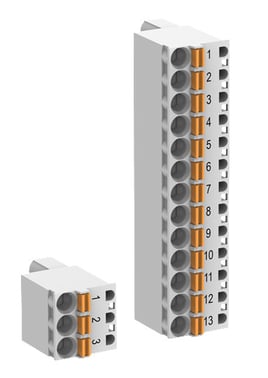 Terminal block set. for PM5012. Spring front / cable front. 1 Power supply and 1 I/O connector (TA5211-TSPF-B) 1SAP187400R0002