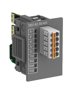 Serial adapter option board. RS485 non isolated. Spring terminals included (TA5142-RS485) 1SAP187300R0003