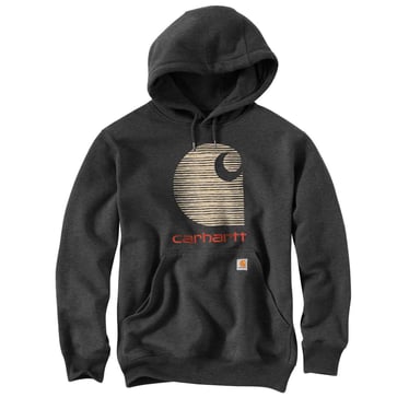 Carhartt vandafvisende C Logo Sweat 105431 Hættetrøje Carbon Heather str XXL 105431CRH-XXL