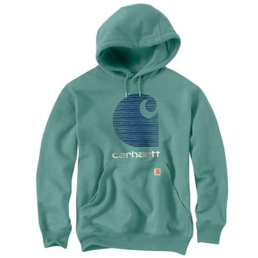 Carhartt vandafvisende C Logo Sweat 105431 Hættetrøje Slate Green Heather str XL 105431L05-XL