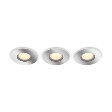 Philips HUE Adore Recessed Spot White ambiance 350lm Ø70 5W (50W) IP44 Chrome 3-pack 929003055901