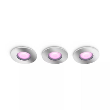 Philips HUE Xamento Recessed Spot White & color ambiance 350lm Ø70 5,7W (50W) IP44 Chrome 3-pack 929003074801