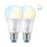 WiZ LED Standard Tunable White 8W (60W) E27 927-965 Dæmpbar 2-pak 929002383542 miniature