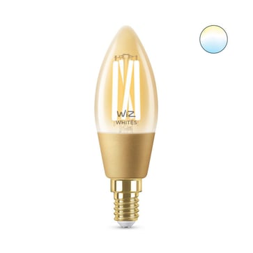WiZ LED Candle Tunable White 4.9W (25W) E14 920-950 Filament Gold Dimmable 929003017722