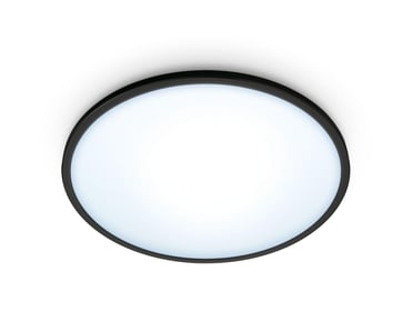 WiZ SuperSlim Loftlampe Tunable White 1300lm/827-865 14W Sort Ø242 929002685001