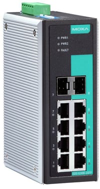 Moxa 8-port Unmanaged Gigabit Ethernet switch 10/100M, SFP Fiber module, EDS-G308-2SFP 43135