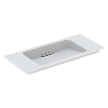 Geberit ONE washbasin 90 x 40 cm, Tap hole=without,  KeraTect/white, glossy chrome-plated 500.395.01.1