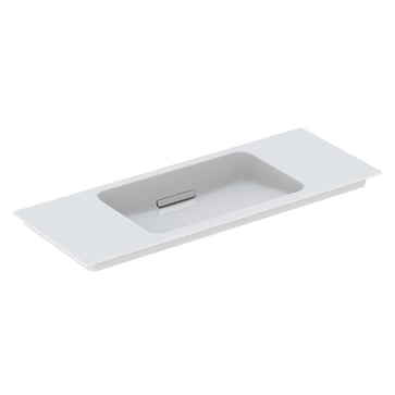 Geberit ONE washbasin 105 x 40 cm, Tap hole=without,  KeraTect/white, glossy chrome-plated 500.396.01.1