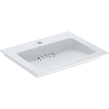 Geberit ONE washbasin 60 x 48 cm, Tap hole=central,  KeraTect/white, glossy white 505.002.00.1