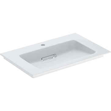 Geberit ONE washbasin 75 x 48 cm, Tap hole=central,  KeraTect/white, glossy white 505.004.00.1
