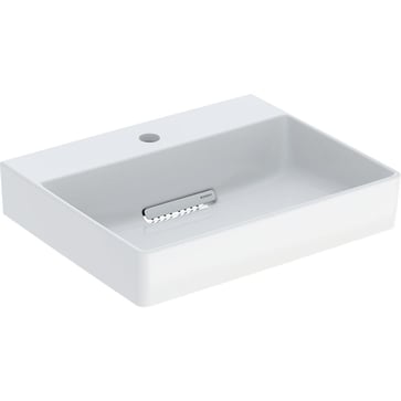 Geberit ONE lay-on washbasin 50 x 41 cm, Tap hole=central,  KeraTect/white, glossy white 505.024.00.1