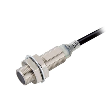 Proximity sensor, inductive, nickel-brass, short body, M12, shielded, 4 mm, DC, 3-wire, PNP NO, IO-Link COM3, 5 m cable 695836