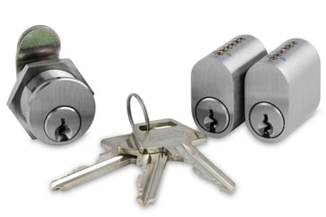 Lock set: 2 oval cylinders and 1 mailbox cylinder 13056