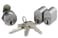 Lock set: 2 oval cylinders and 1 mailbox cylinder 13056 miniature