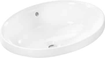 hansgrohe Xuniva D Above counter basin 550/400 without tap hole with overflow, white 60156450